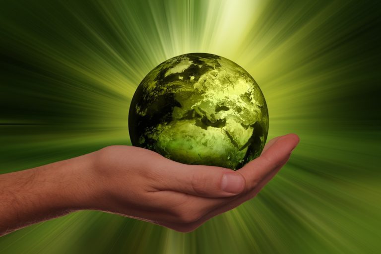 Mundo verde da sustentabilidade e preservação ambiental